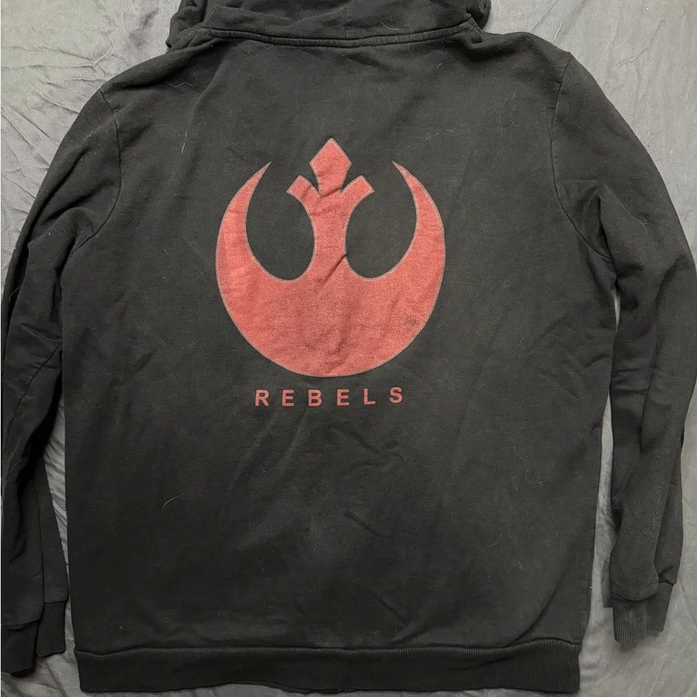 Star Wars Black Hoodie with Red Rebel Emblem - Picture 3 of 4